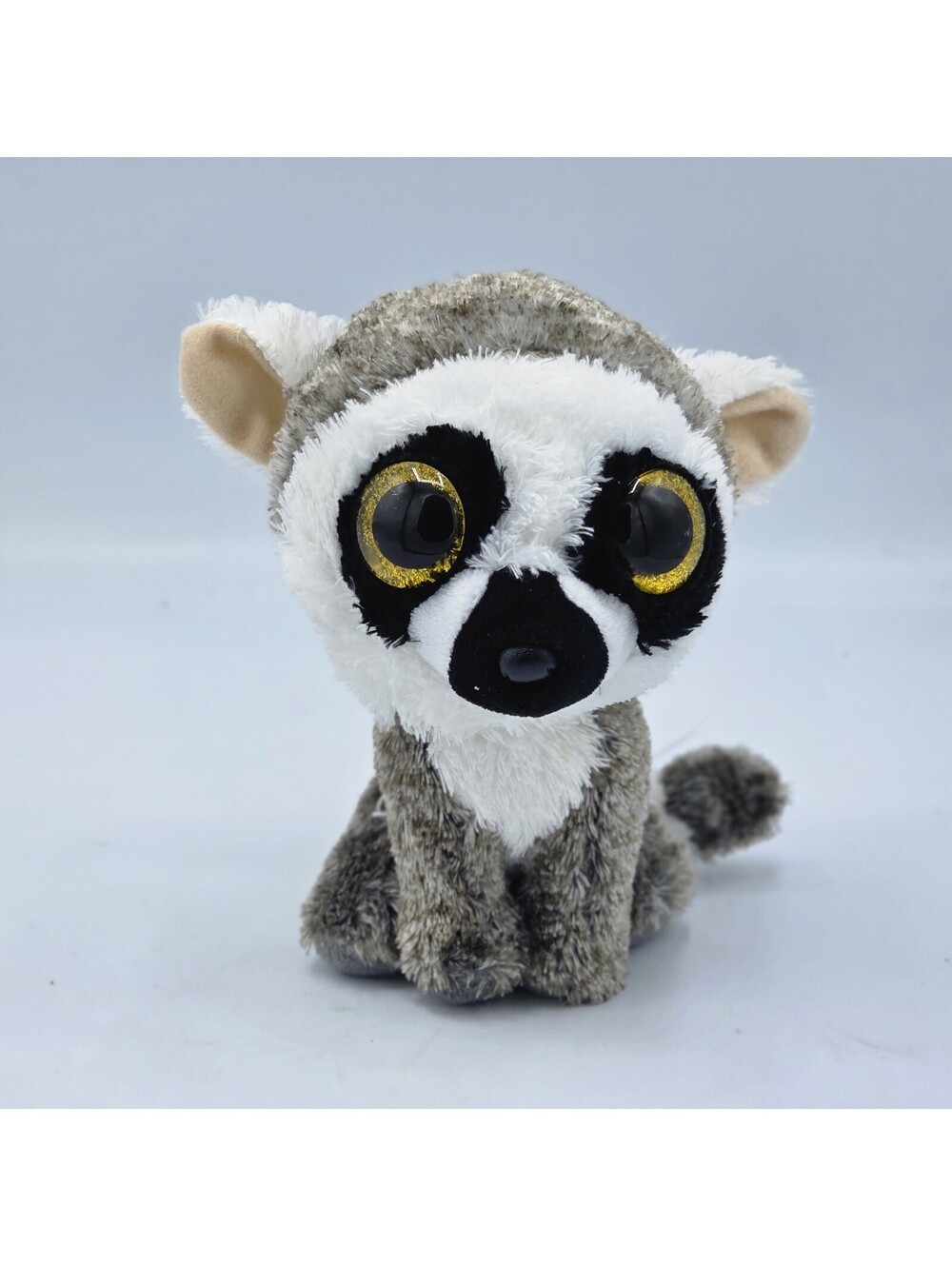 Ty Silk Beanie Boo LINUS Lemur 6.5" Inch Stuffed Animal Toy 2019 Soft Plush